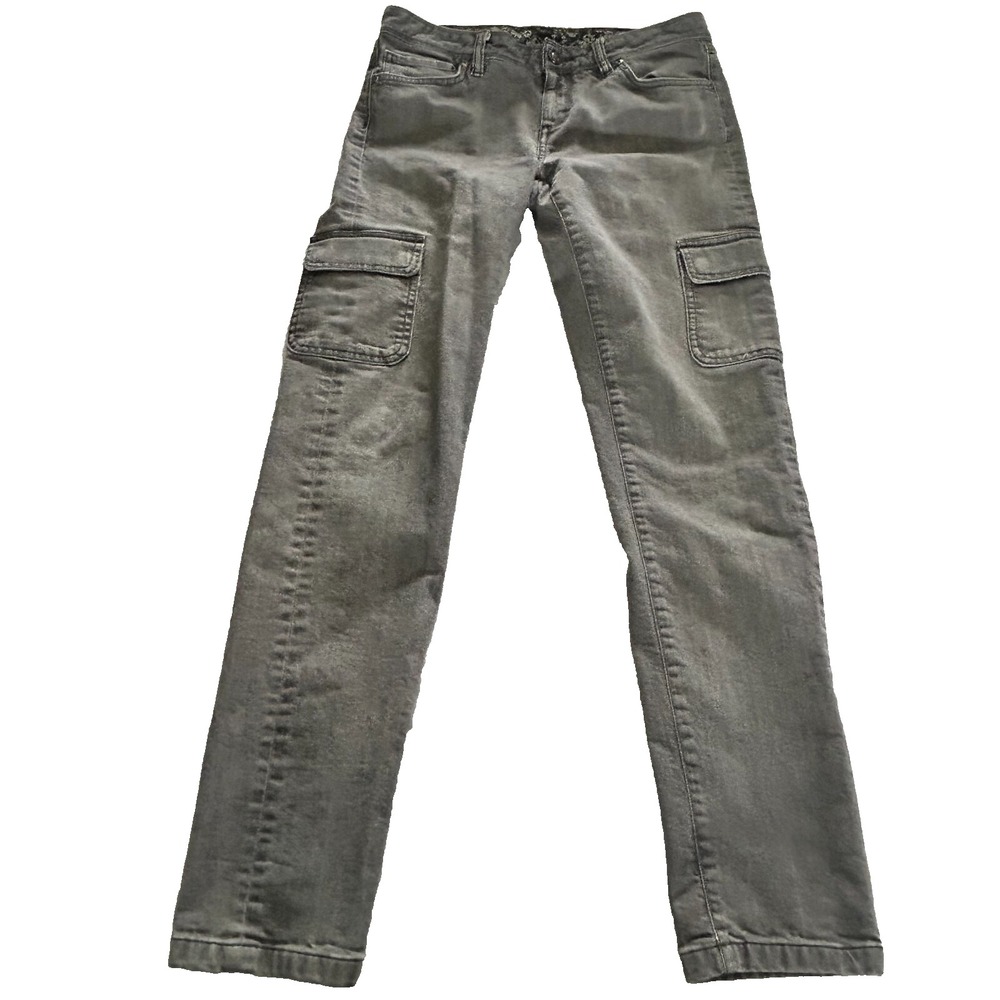 Patagonia Cargo Jeans Womens 28 Gray Denim Light Wash Skinny Leg Low-Rise EUC‎